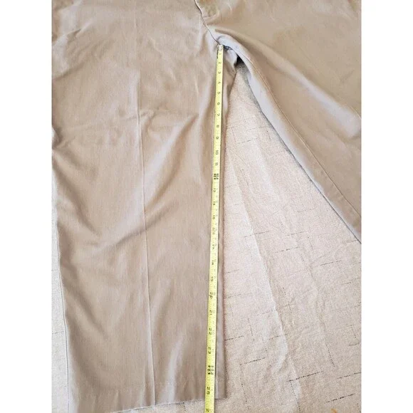 Oak Hill Premium Pants Khaki Mens Measures 52 x 25.5 Chino Flat Front Slacks - Picture 7 of 10